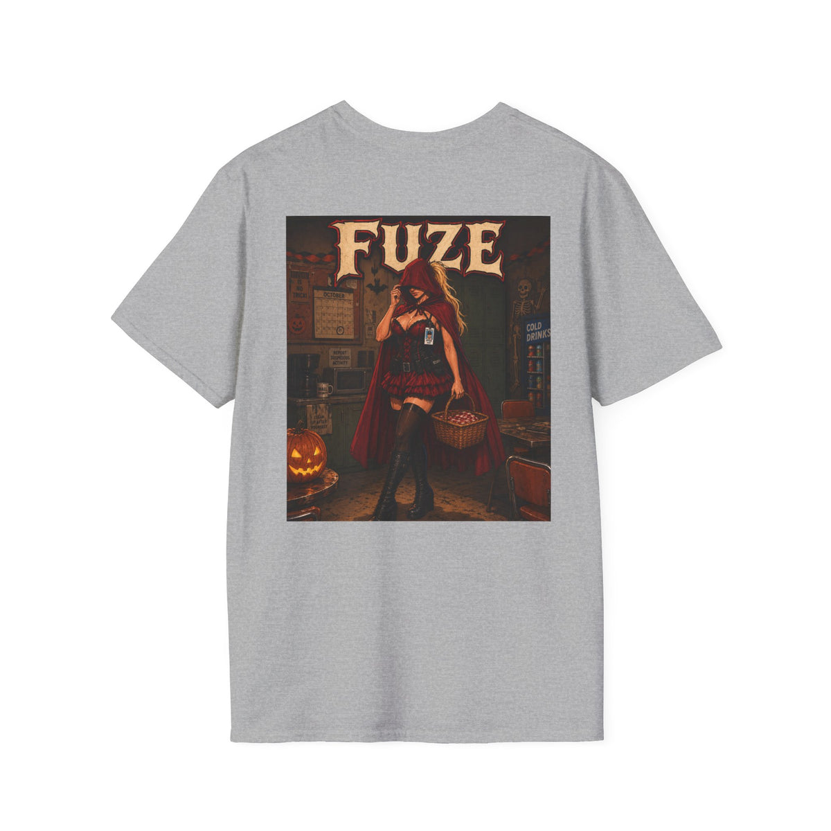 Fuze Red Riding Hood Vintage Halloween T-Shirt - Mall Security Graphic T-Shirt