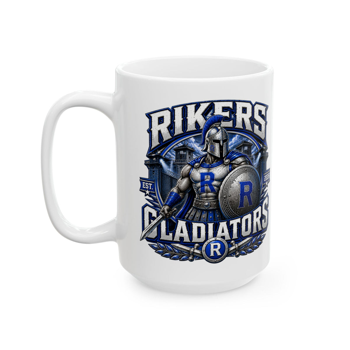 Rikers Gladiators Baseball Coffee Mug (15oz) - Hard Time Jerseys Coffee Cup
