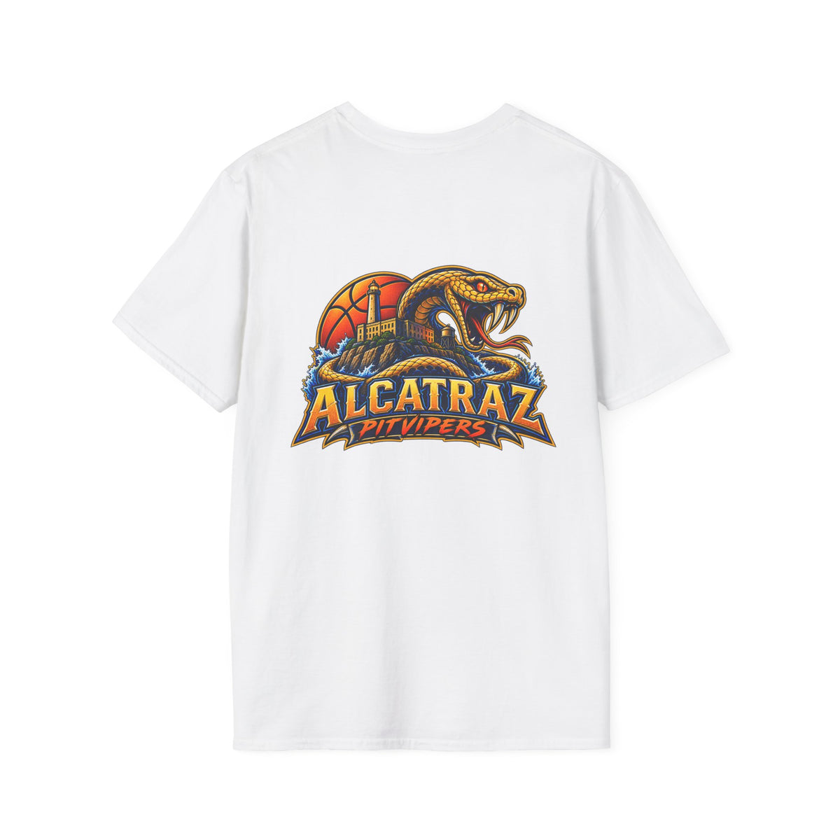 Alcatraz Pit Vipers Basketball Graphic T-Shirt-vintage basketball tee-retro basketball shirt-team shirt-basketball tee- team t-shirt-sports fan