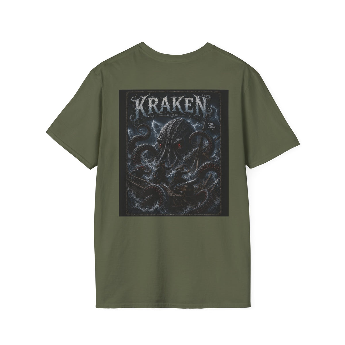 Kraken Graphic T-Shirt — Sea Monster Vintage Nautical Tee