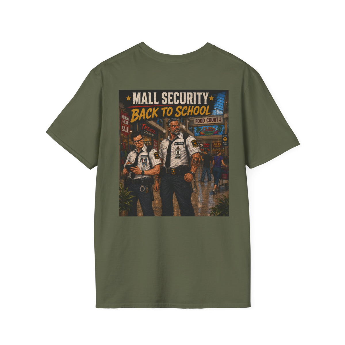 Dwight+Longarm Back to School - Graphic T-Shirt Mall Security