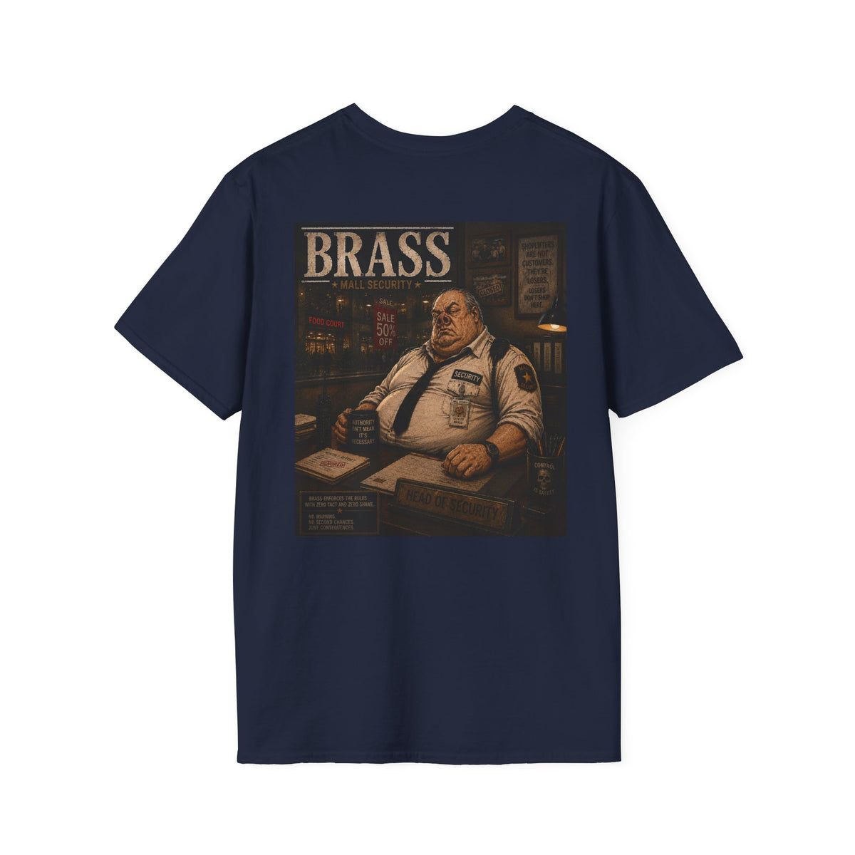 Brass Mall Security Graphic T-Shirt-Mall Security