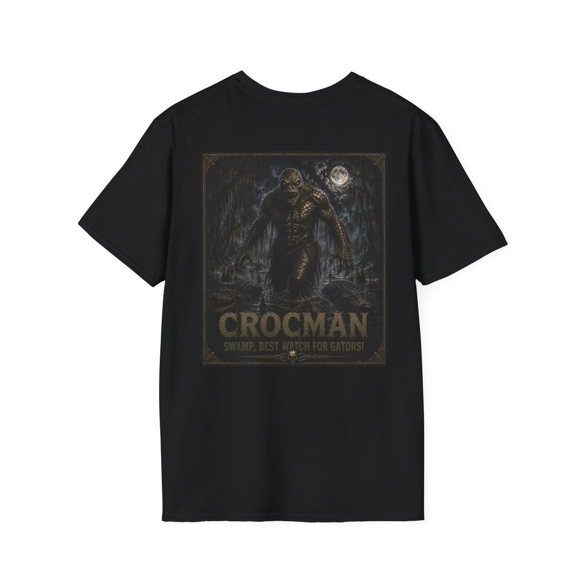 Crocman Graphic T-Shirt — Myth & Monster Vintage Horror Tee Halloween Shirt