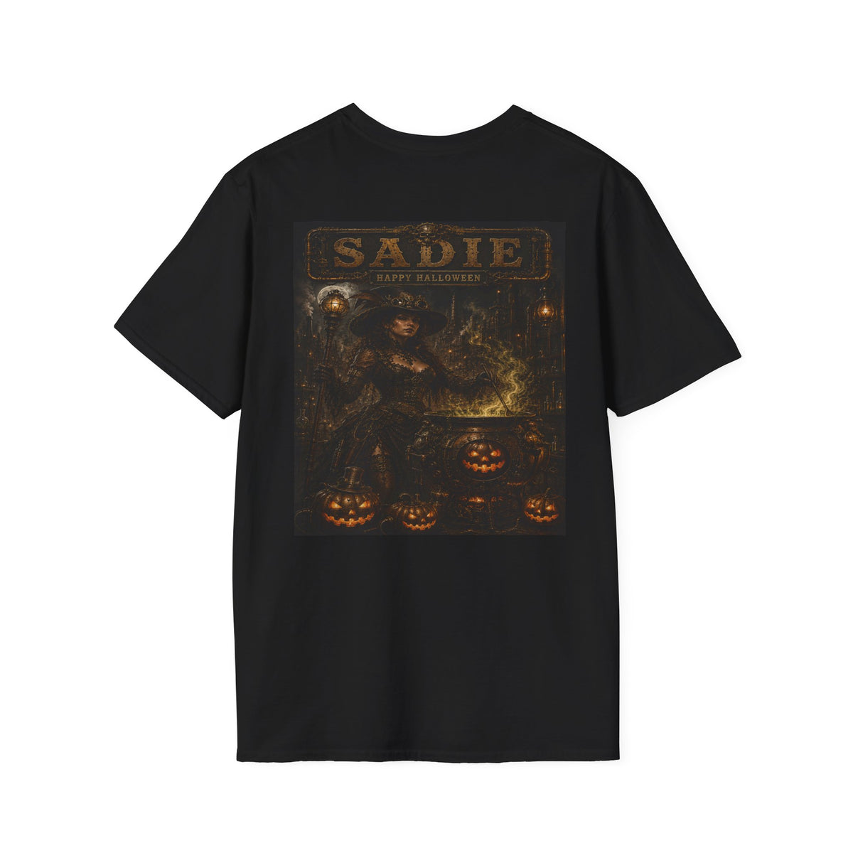 Sadie Witch Vintage Halloween T-Shirt — Blood & Steam Graphic T-Shirt