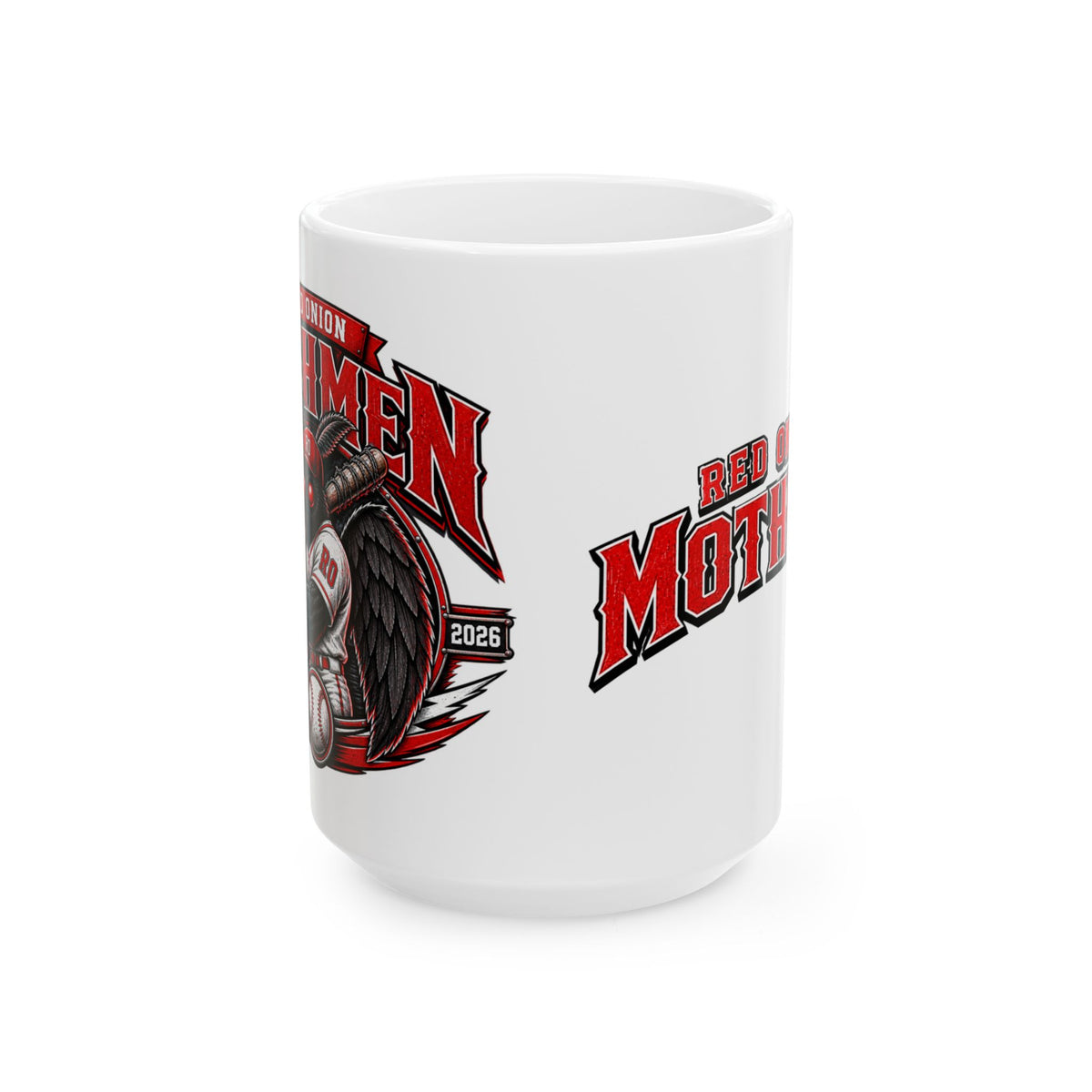 Red Onion Mothmen Baseball Coffee Mug - Hard Time Jerseys Coffee Cup (15oz)