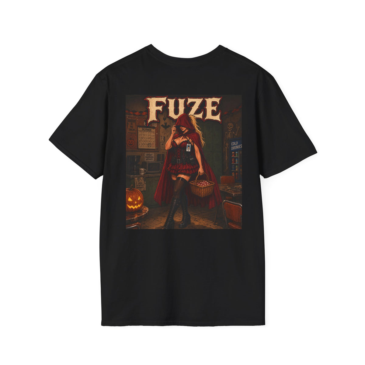 Fuze Red Riding Hood Vintage Halloween T-Shirt - Mall Security Graphic T-Shirt