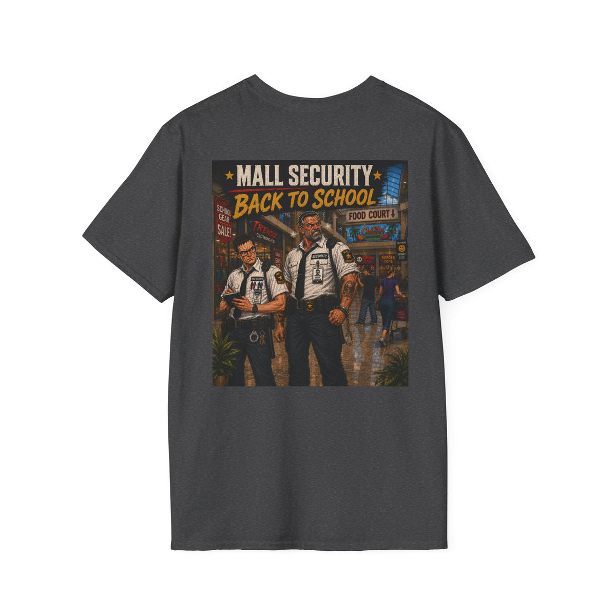 Dwight+Longarm Back to School - Graphic T-Shirt Mall Security