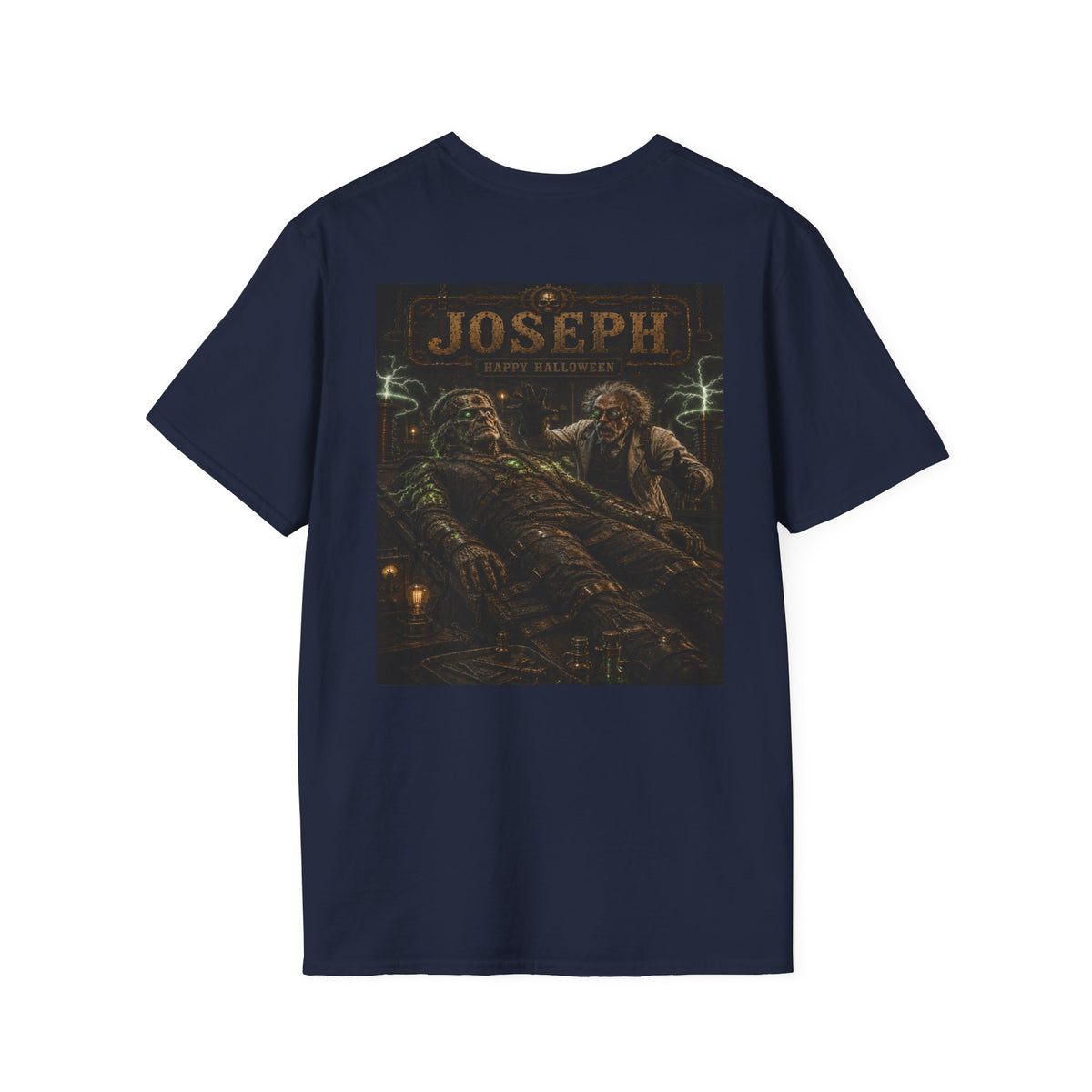 Joseph Frankenstein Vintage Halloween T-Shirt — Blood & Steam Graphic T-Shirt