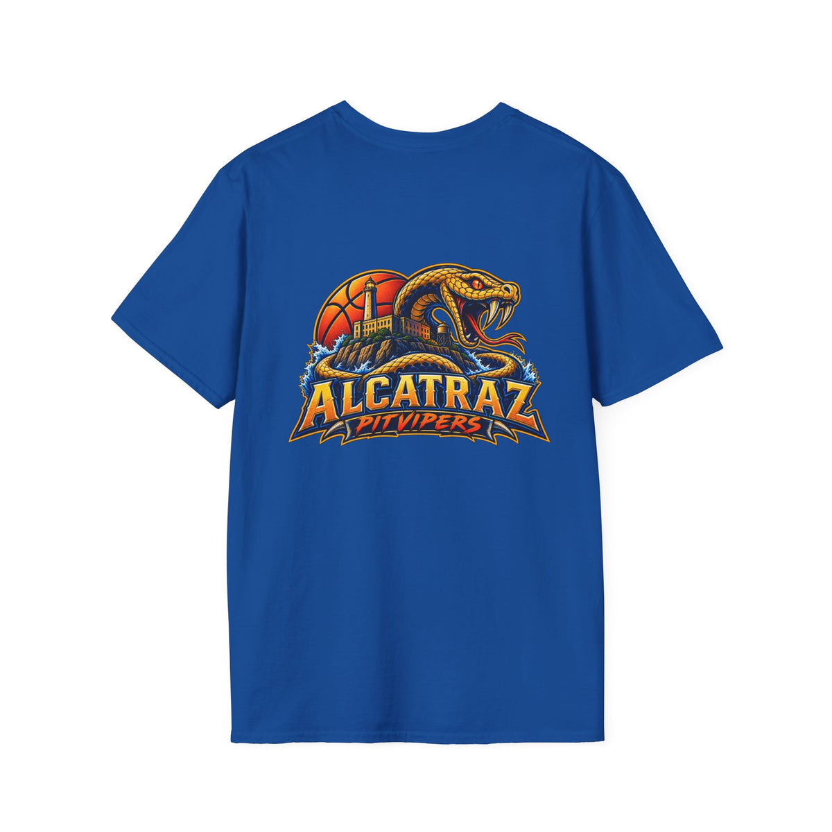 Alcatraz Pit Vipers Basketball Graphic T-Shirt-vintage basketball tee-retro basketball shirt-team shirt-basketball tee- team t-shirt-sports fan