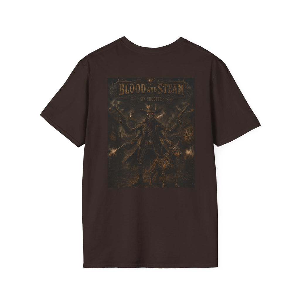 Six Shooter Steampunk Graphic T-Shirt - Blood & Steam