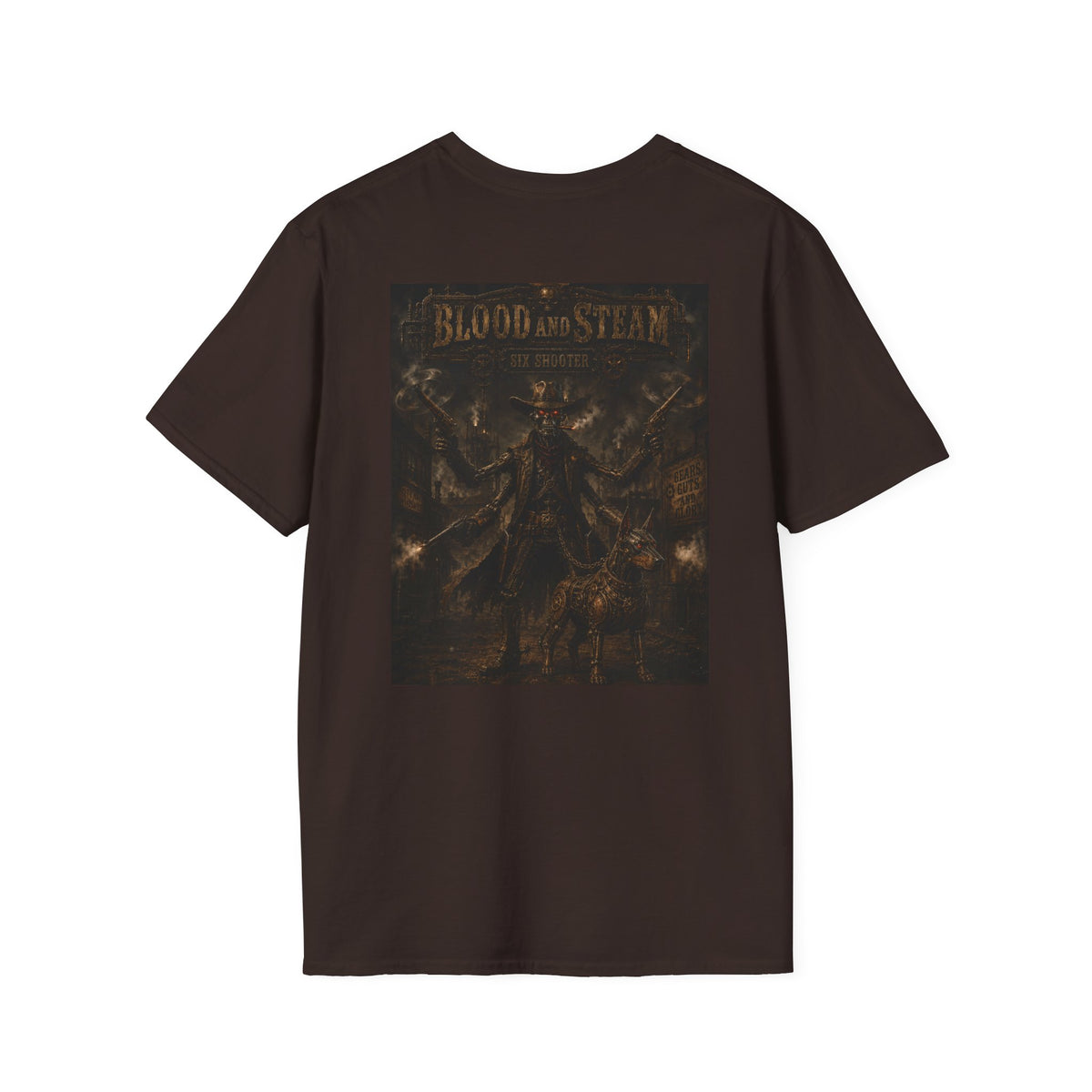 Six Shooter Steampunk Graphic T-Shirt - Blood & Steam