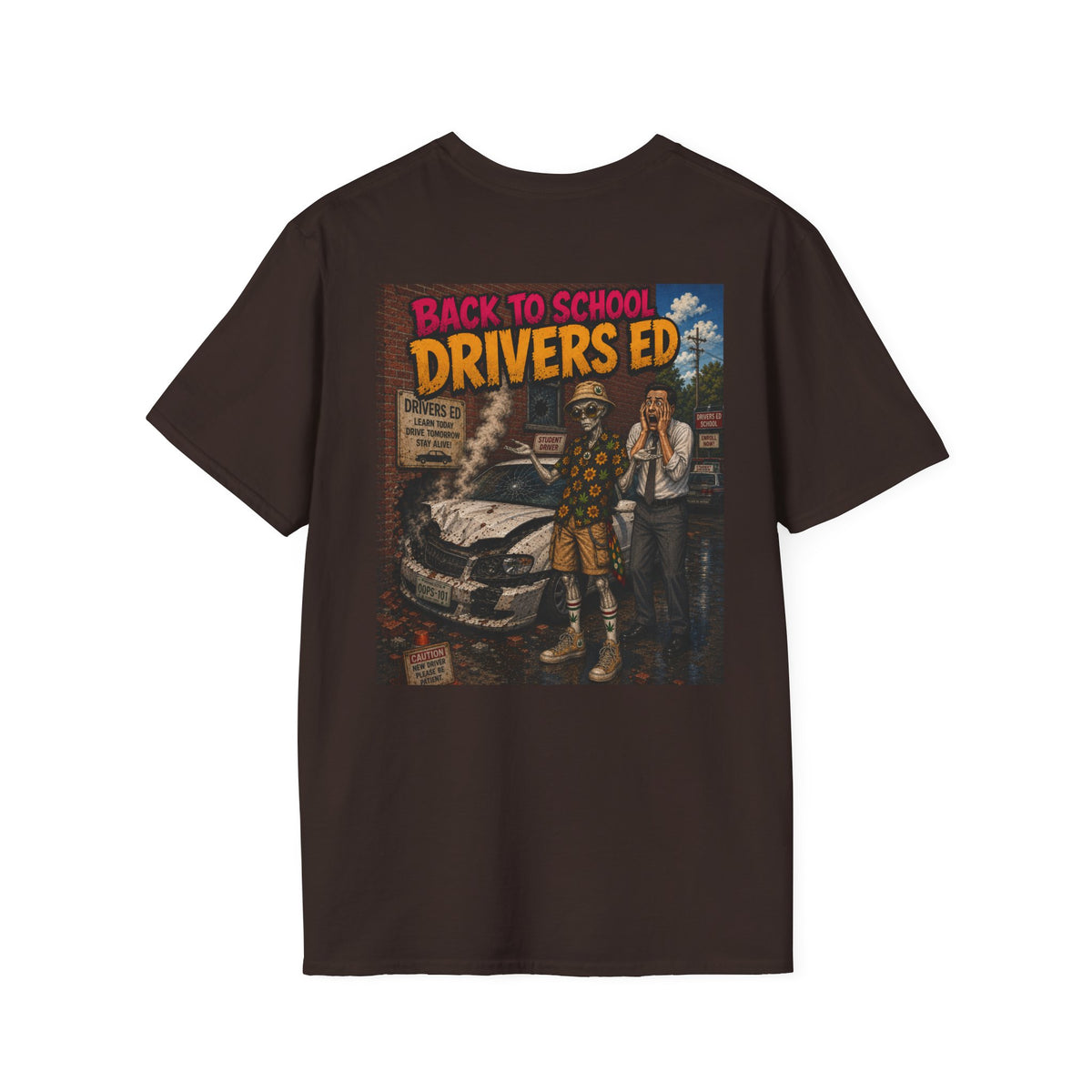 Smoke Drivers Ed - Back to School - Graphic T-Shirt Homegrown