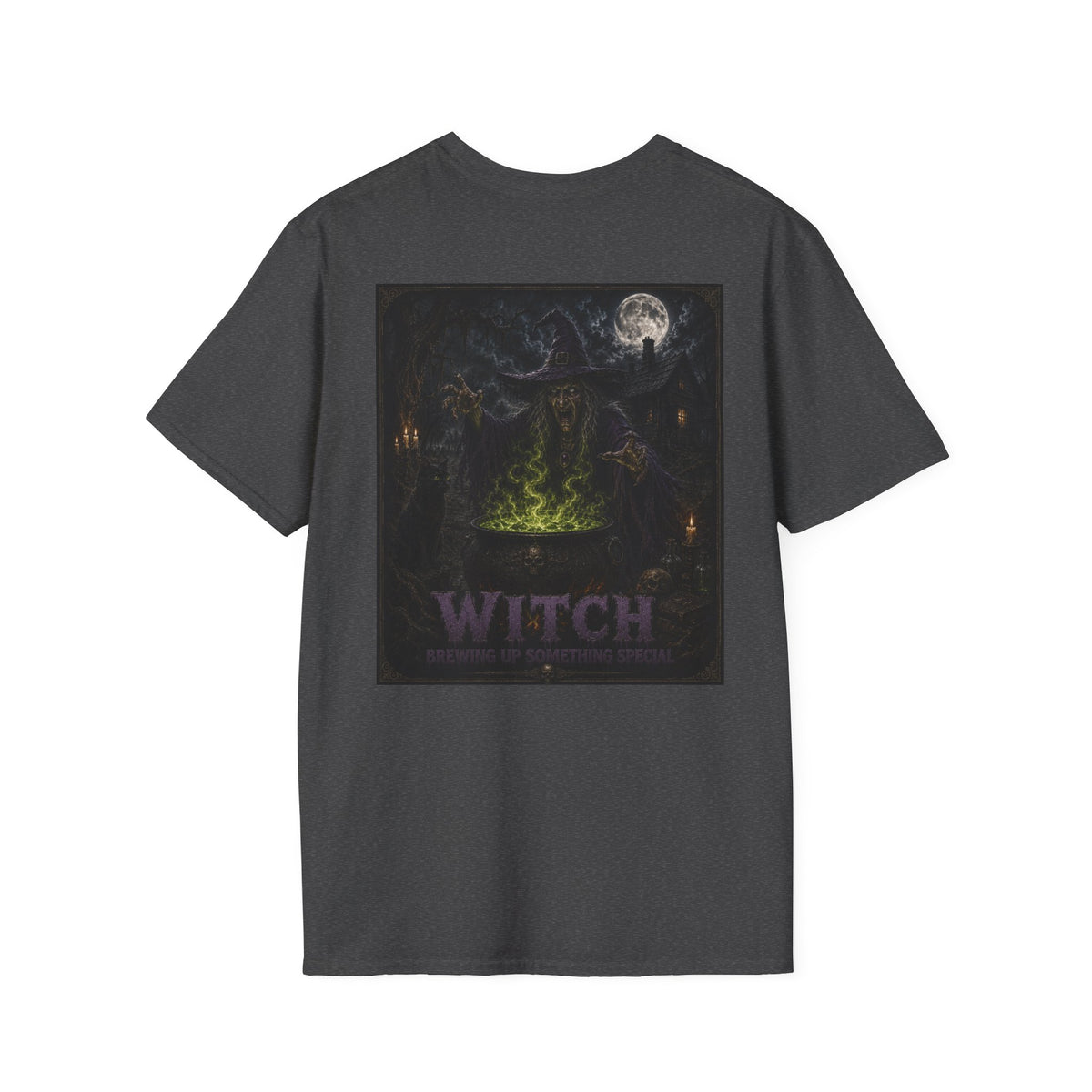 Witch Cauldron Graphic T-Shirt — Myths & Monsters Tee-Halloween Shirt