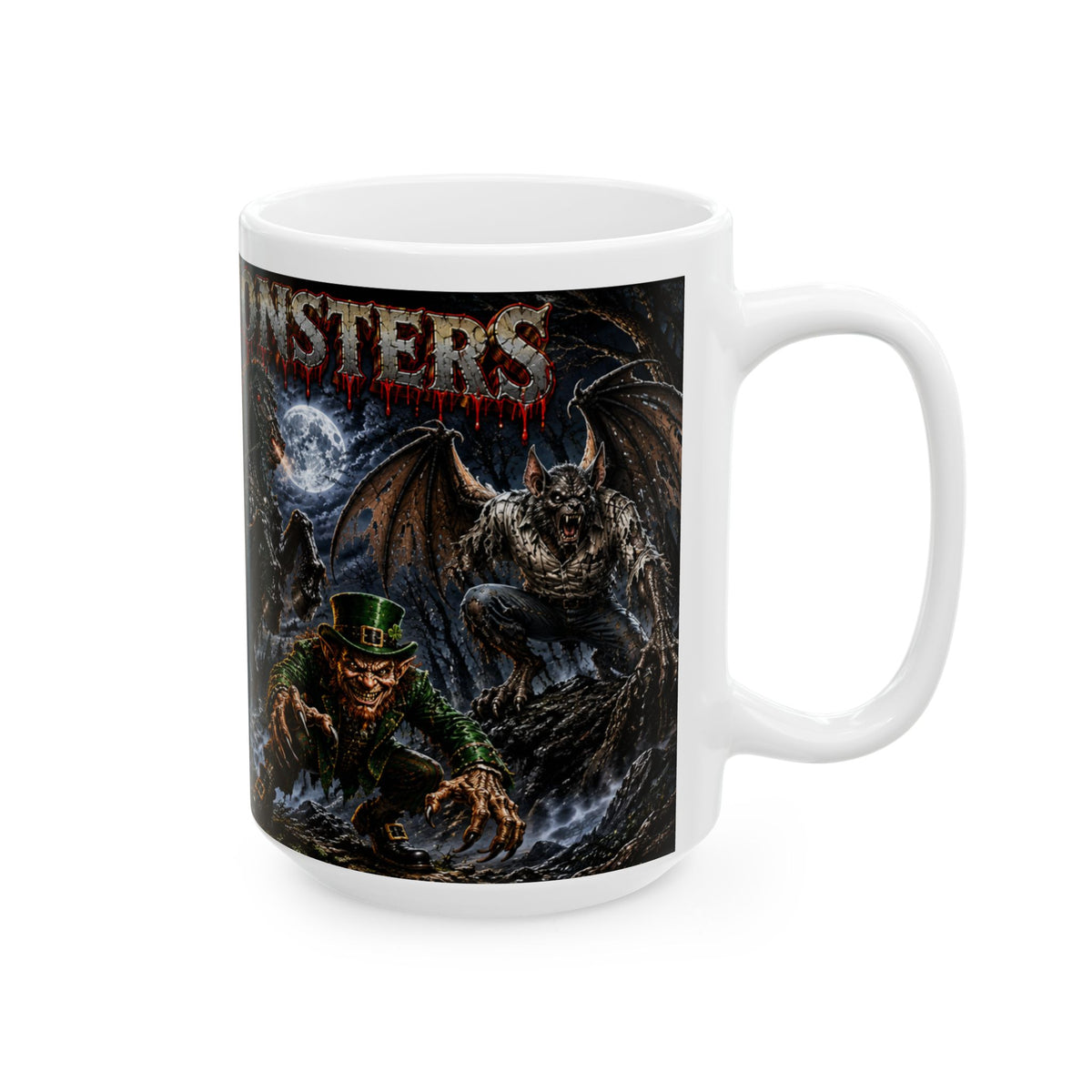 Horror Riders Ceramic Mug Gothic Pumpkin-Head Horsemen Coffee Cup Myths and Monsters (15oz)