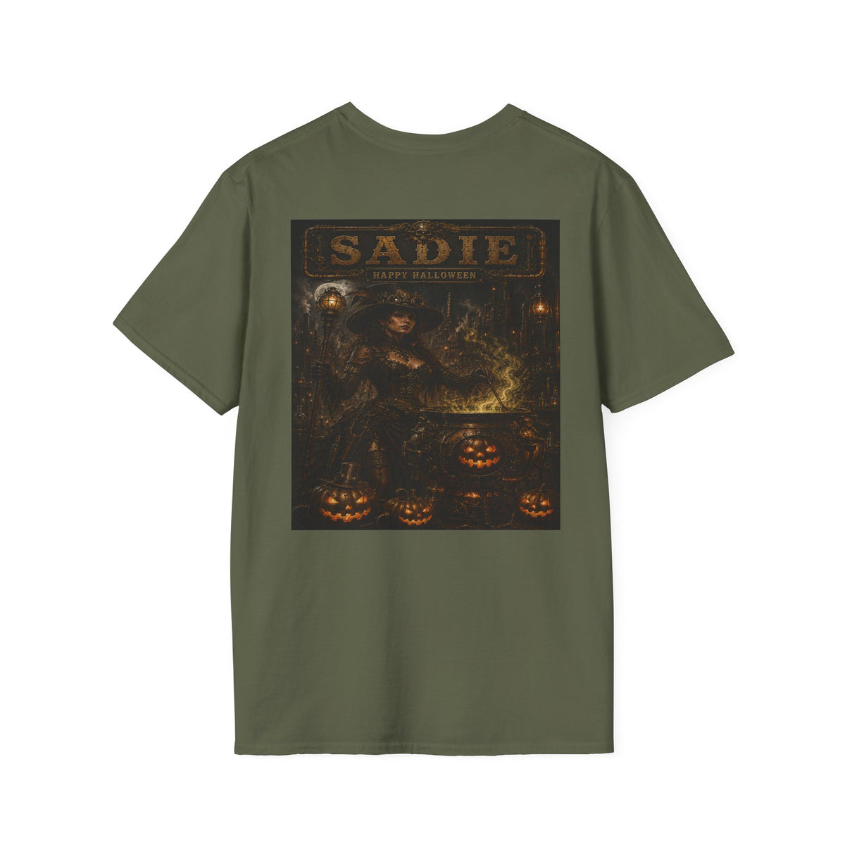 Sadie Witch Vintage Halloween T-Shirt — Blood & Steam Graphic T-Shirt