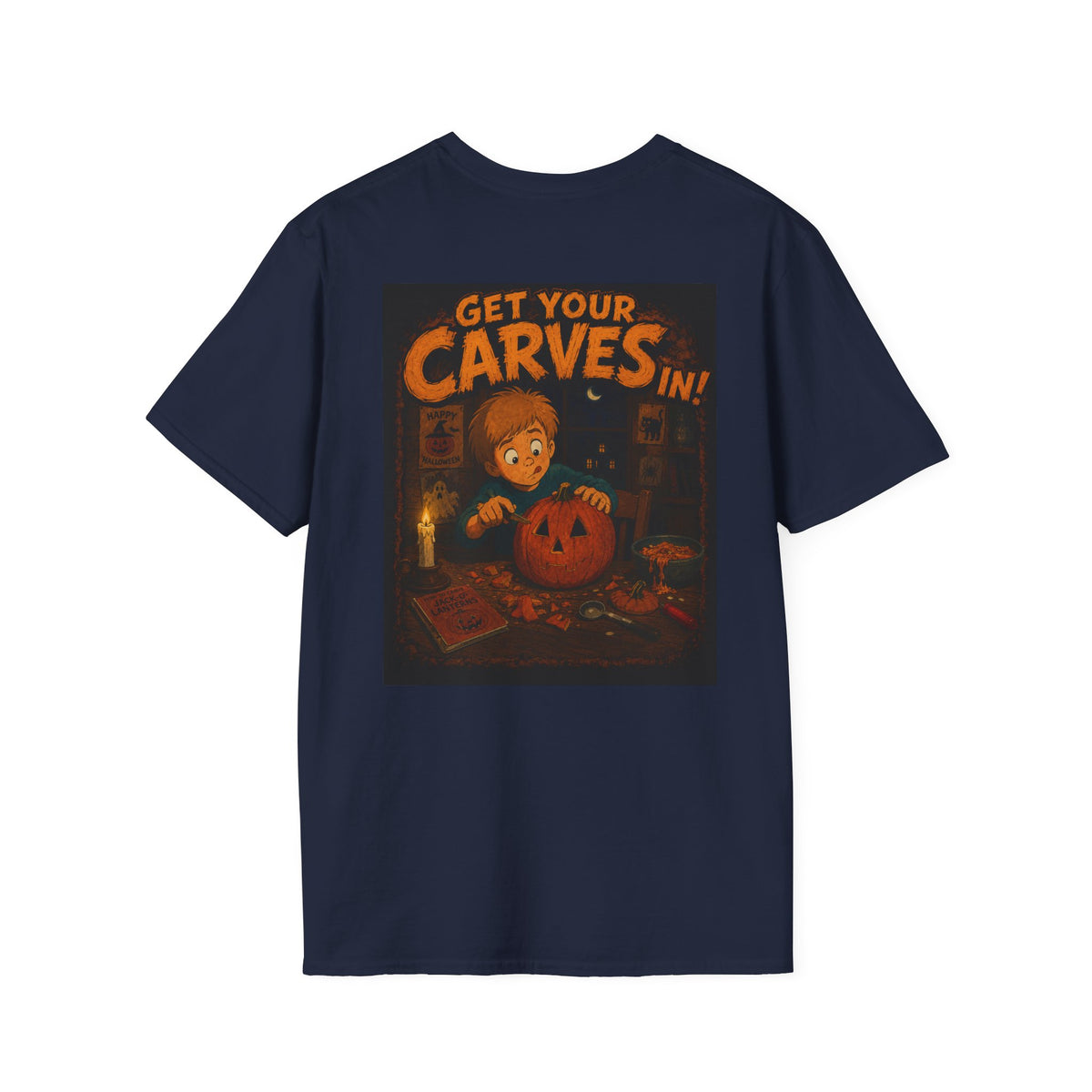 Get Your Carves In Graphic T-Shirt - Kaos Halloween T-Shirt