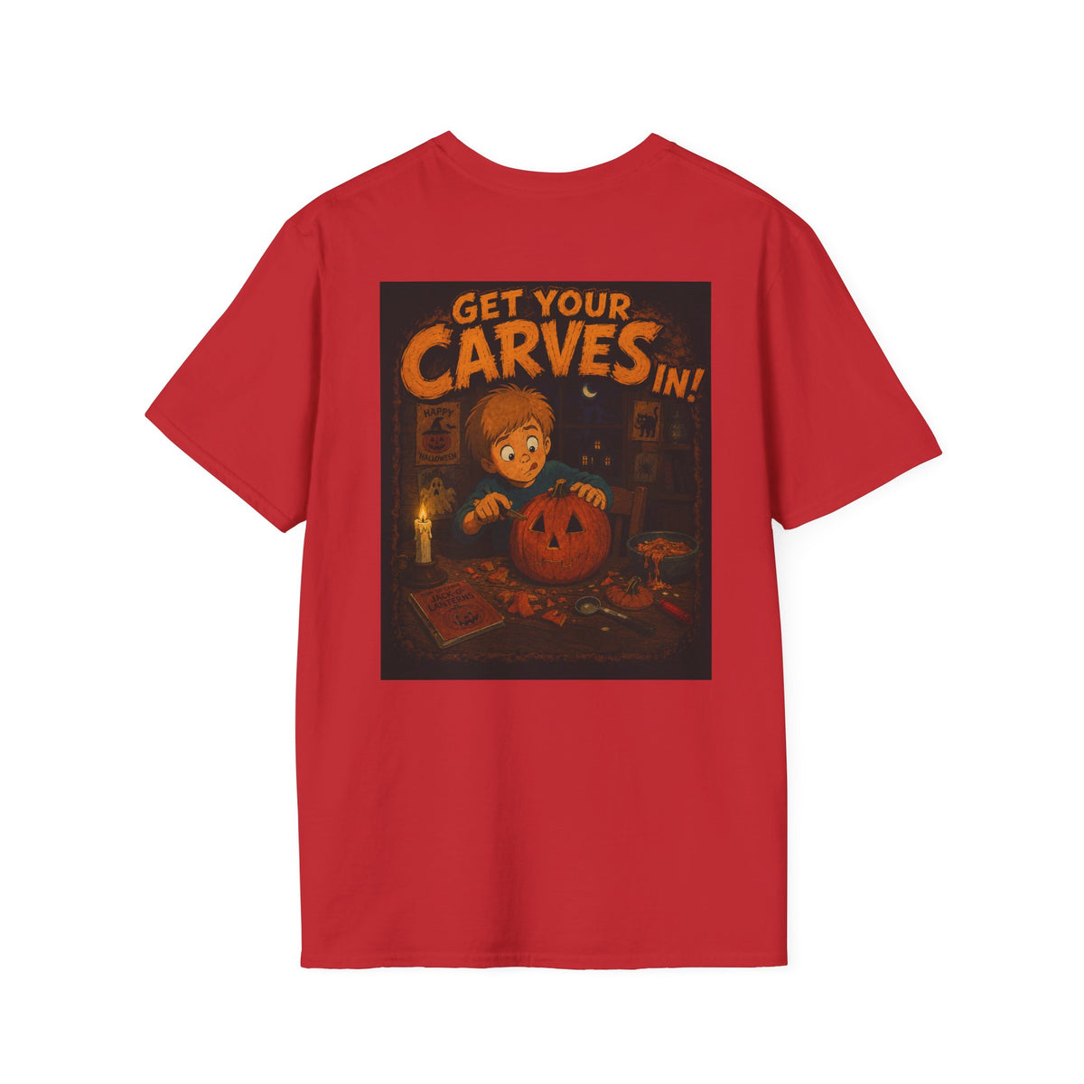 Get Your Carves In Graphic T-Shirt - Kaos Halloween T-Shirt