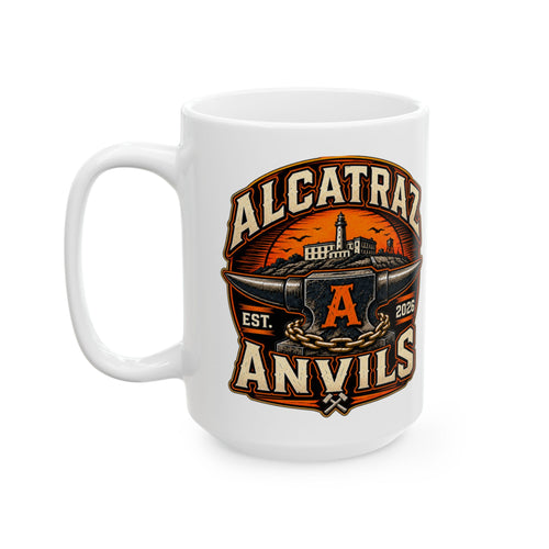 Alcatraz Anvils Coffee Cup (15oz) - Hard Time Jerseys