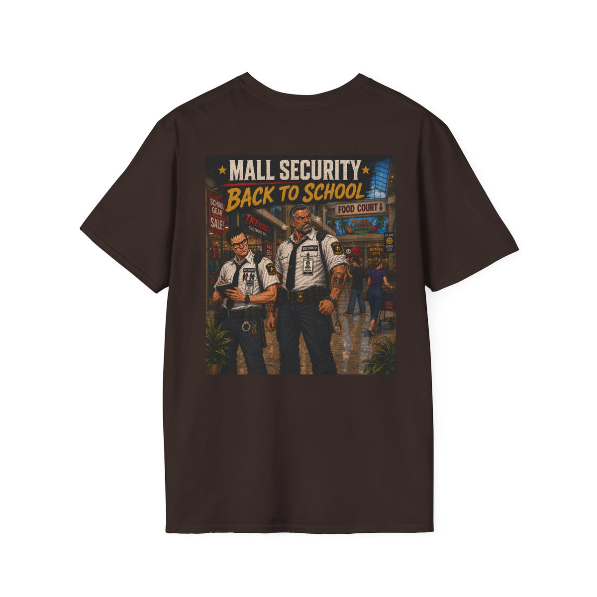 Dwight+Longarm Back to School - Graphic T-Shirt Mall Security