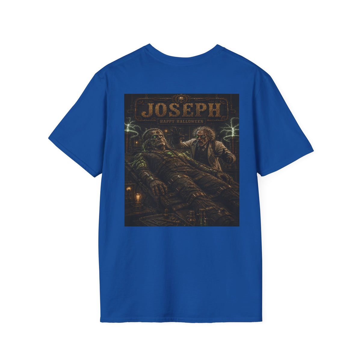 Joseph Frankenstein Vintage Halloween T-Shirt — Blood & Steam Graphic T-Shirt