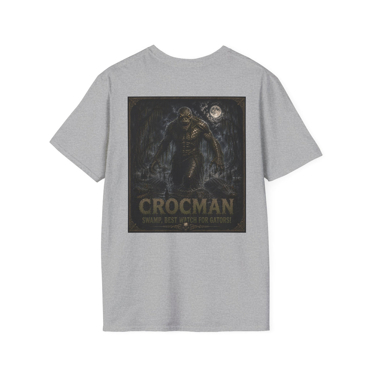 Crocman Graphic T-Shirt — Myth & Monster Vintage Horror Tee Halloween Shirt