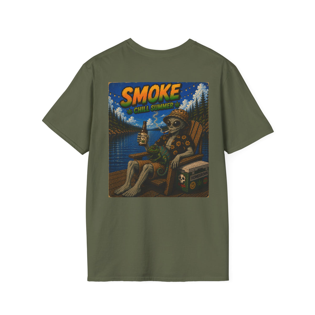 Smoke Chill Summer-Graphic T Shirt Homegrown