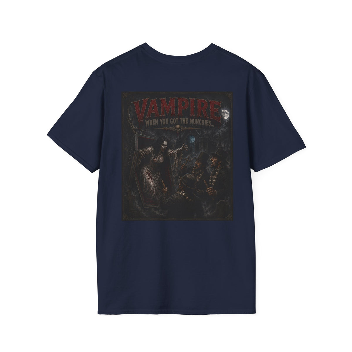 Vampire Monster Graphic T-Shirt — Vampire Retro Horror Tee-Halloween Shirt
