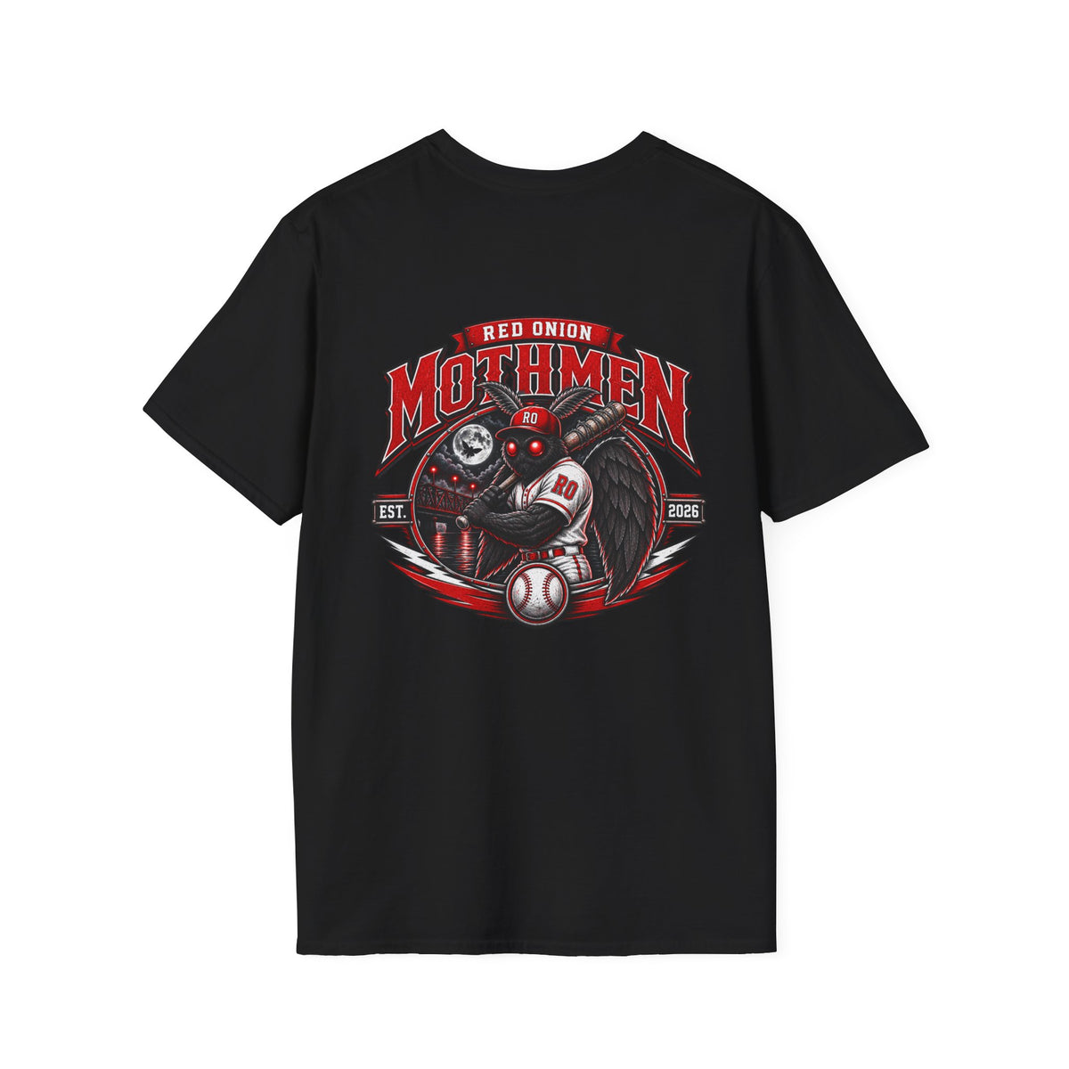 Red Onion Mothmen Baseball T-Shirt — Hard Time Jerseys Baseball