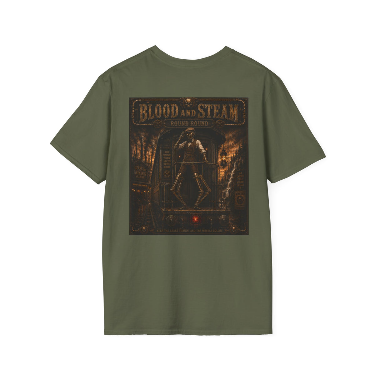 Round Round Steampunk Graphic T-Shirt - Blood & Steam