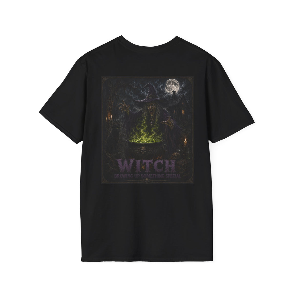 Witch Cauldron Graphic T-Shirt — Myths & Monsters Tee-Halloween Shirt