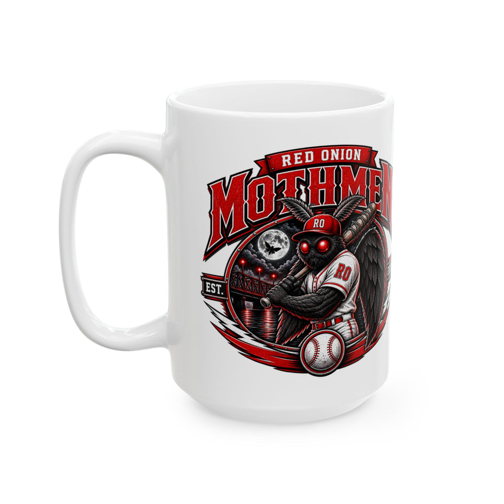 Red Onion Mothmen Baseball Coffee Mug - Hard Time Jerseys Coffee Cup (15oz)