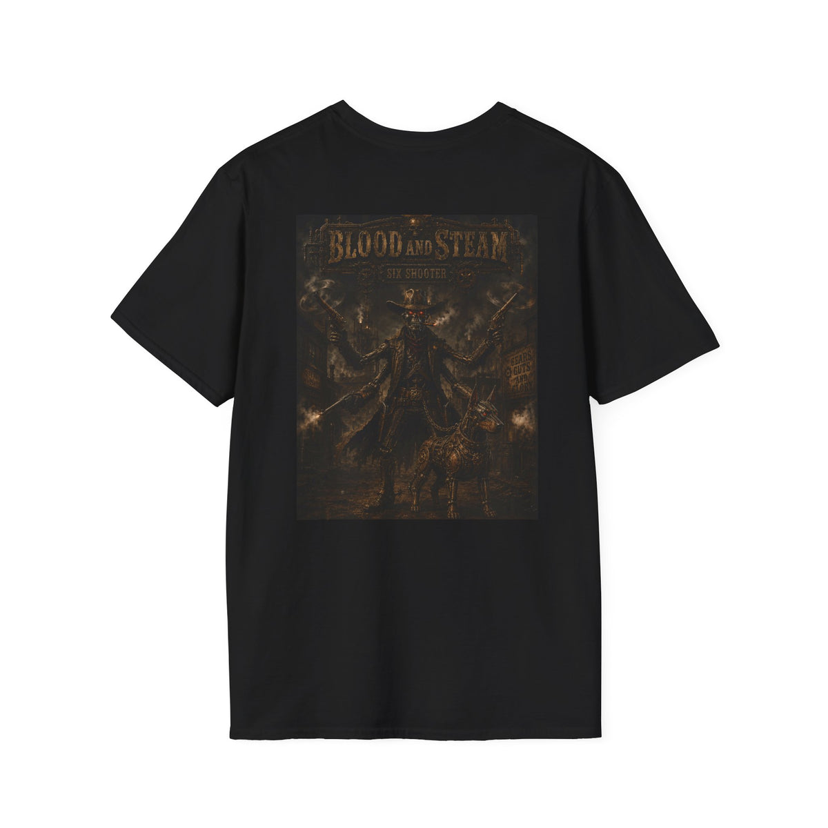 Six Shooter Steampunk Graphic T-Shirt - Blood & Steam