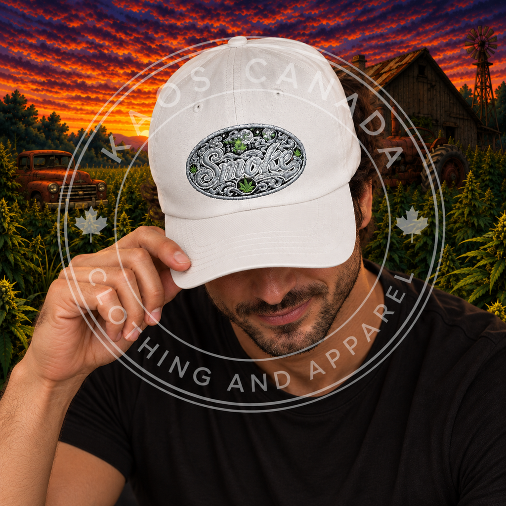 Smoke Embroidered Vintage Hat - Homegrown