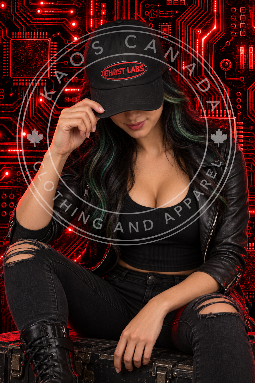 Ghost Labs Tekmites Embroidered Vintage Cap - Tek Warz
