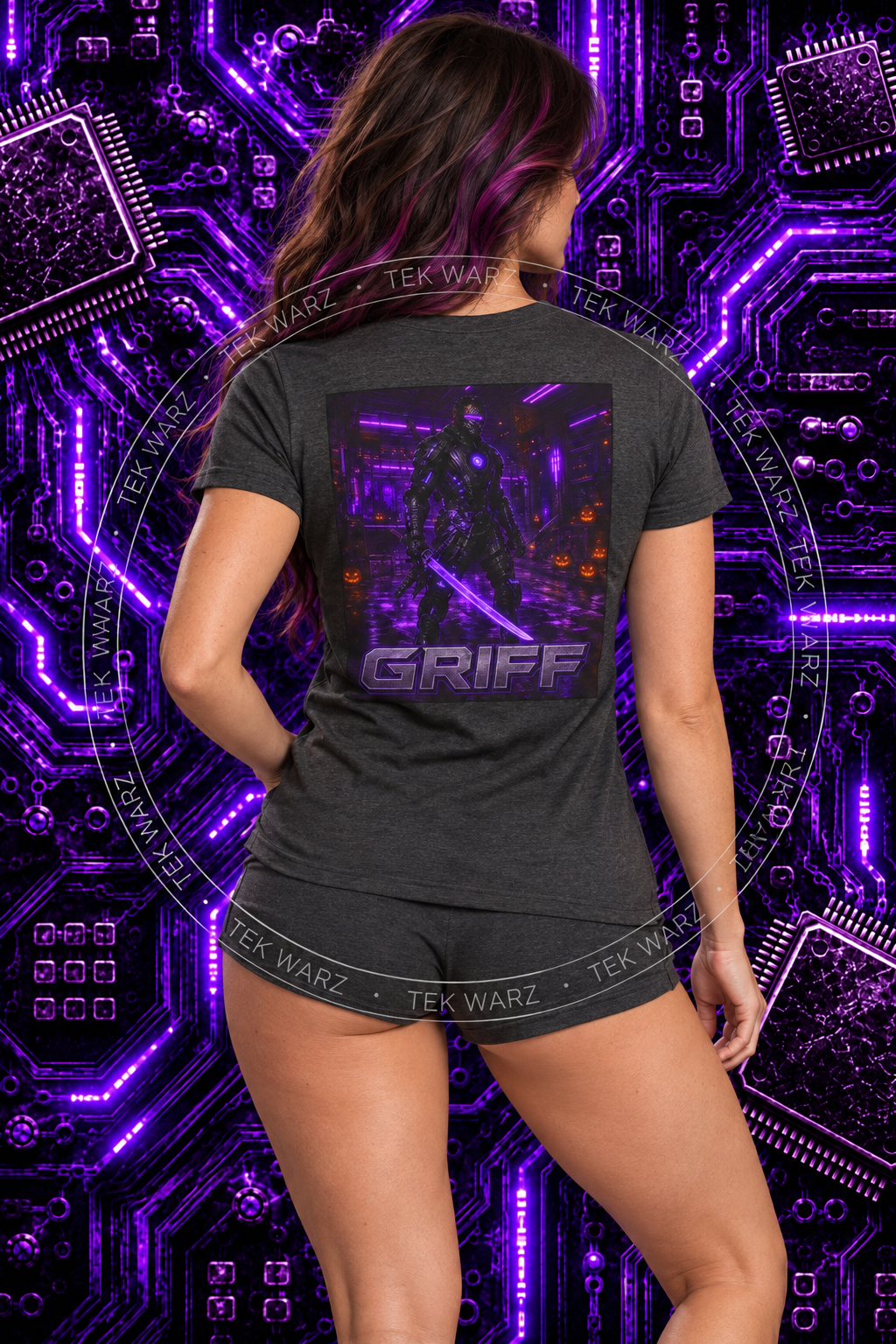 Griff Cyber Ninja Vintage Halloween T Shirt - Tek Warz T Shirt