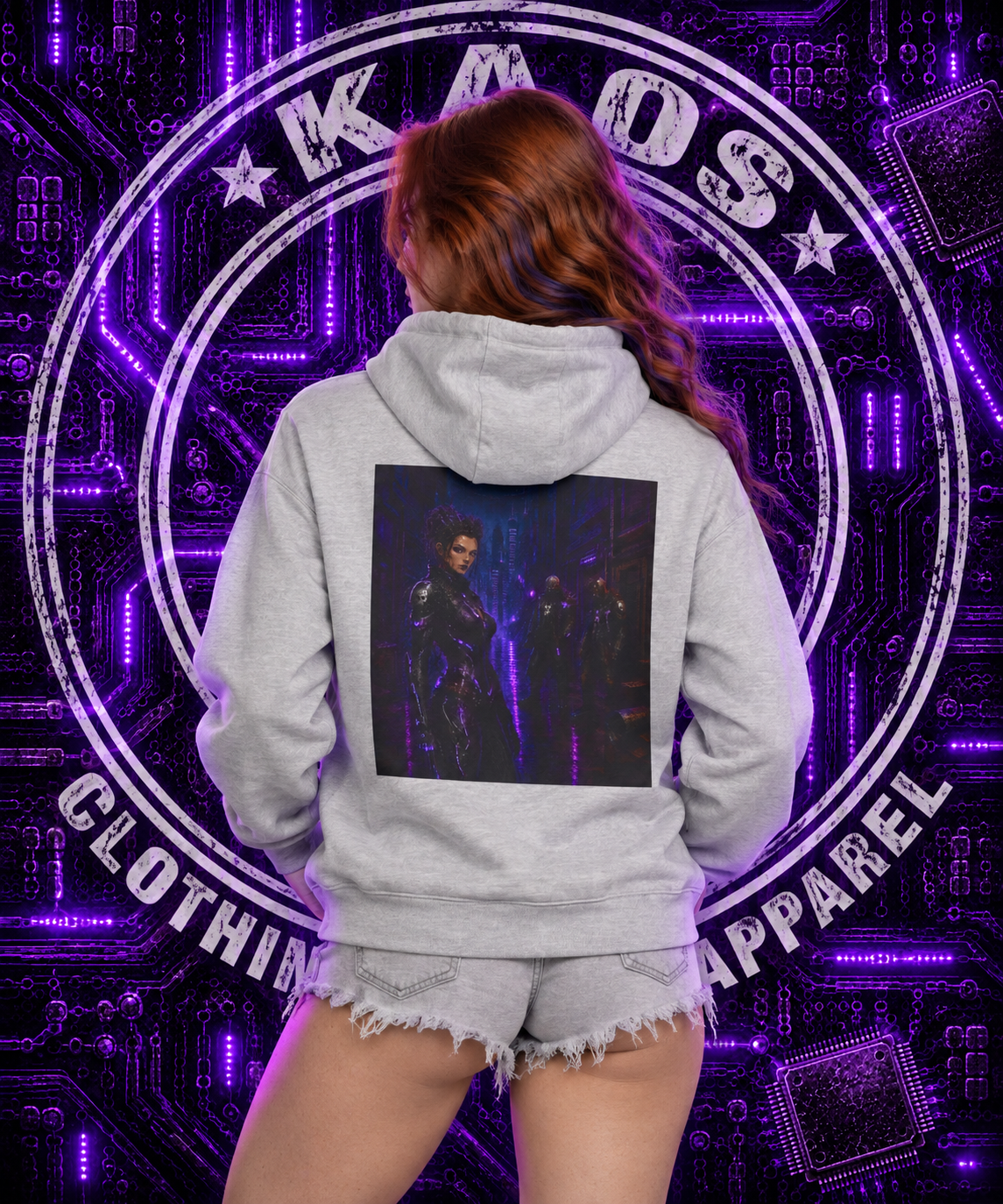 Jade Broken Tek Graphic Hoodie-Tek Wars