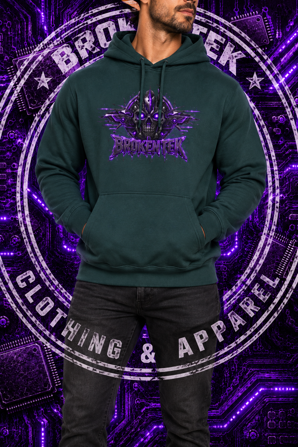 Griff Broken Tek Graphic Hoodie-Tek Wars