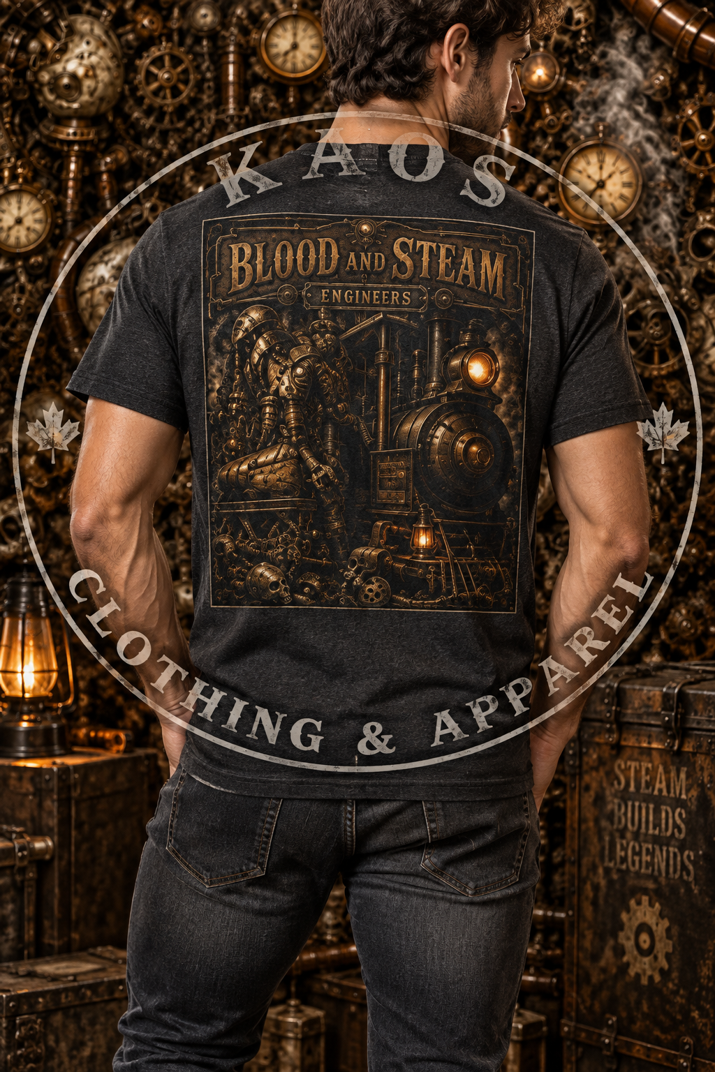 Engineer Steampunk Graphic T-Shirt - Blood & Steam