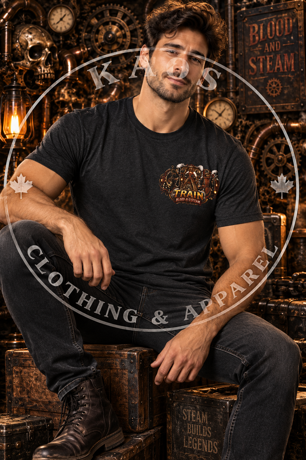 Engineer Steampunk Graphic T-Shirt - Blood & Steam