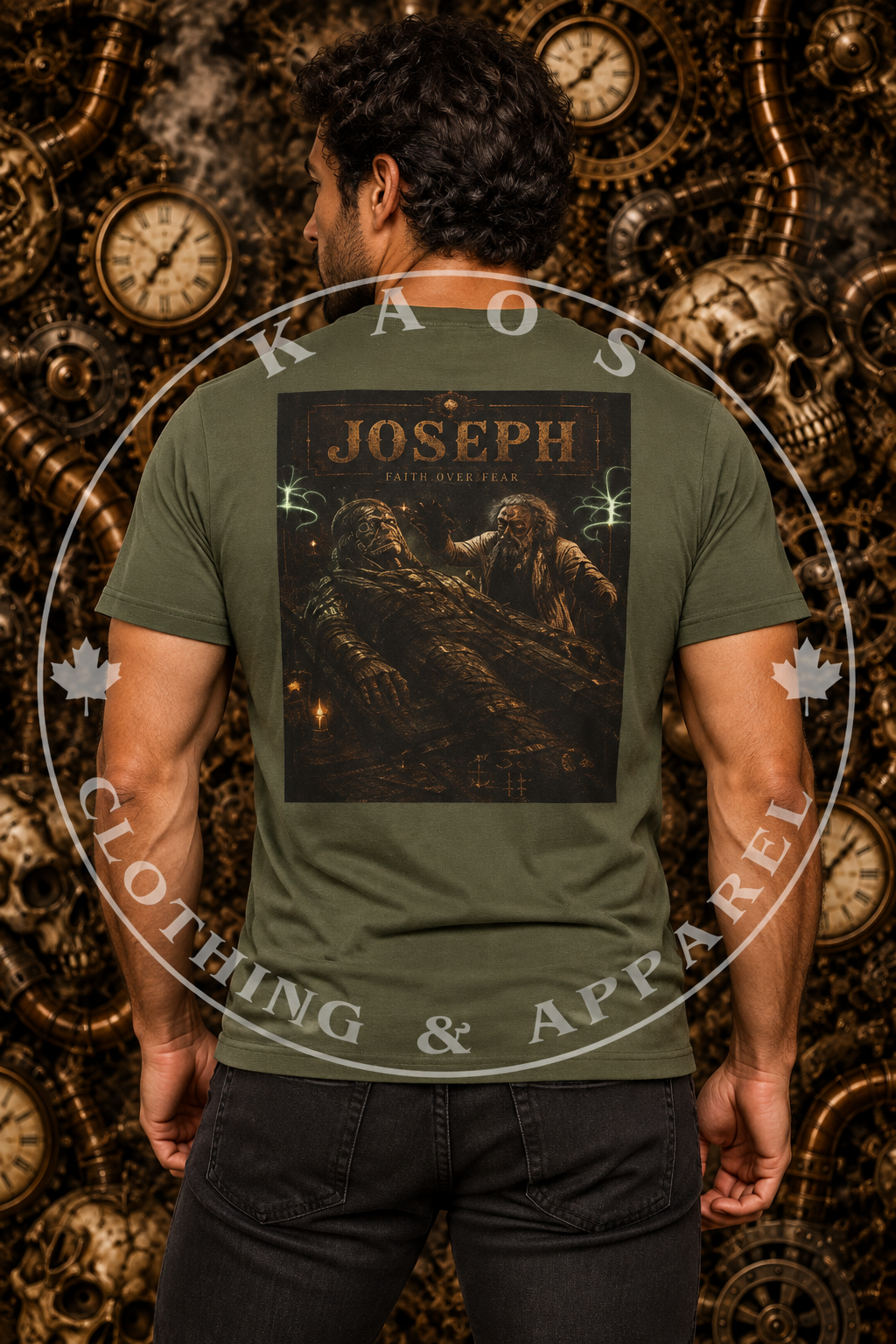 Joseph Frankenstein Vintage Halloween T-Shirt — Blood & Steam Graphic T-Shirt