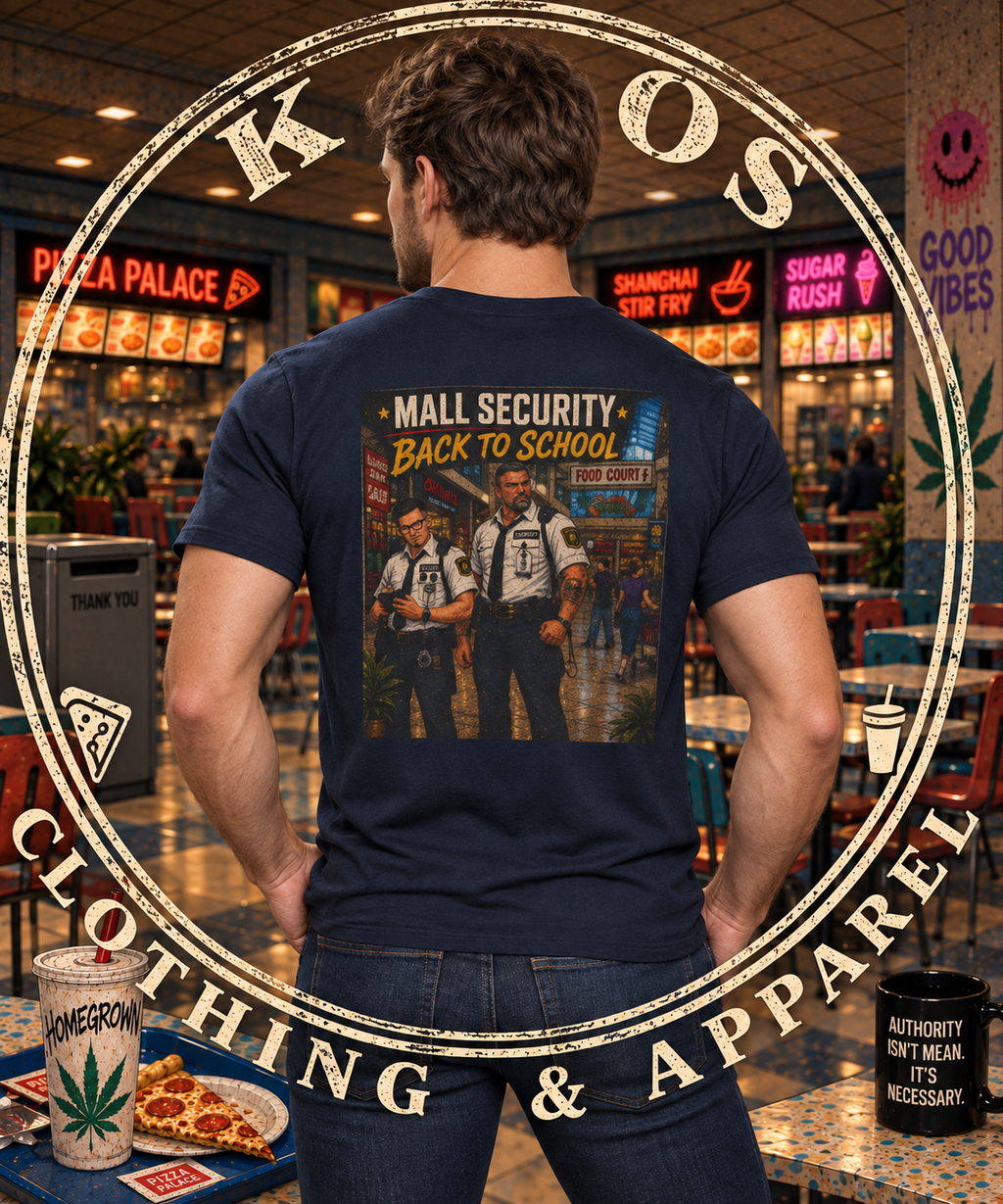 Dwight+Longarm Back to School - Graphic T-Shirt Mall Security