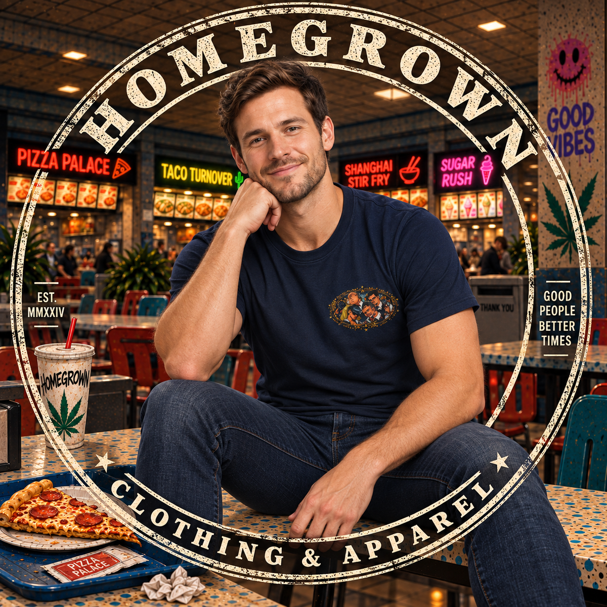Dwight+Longarm Back to School - Graphic T-Shirt Mall Security