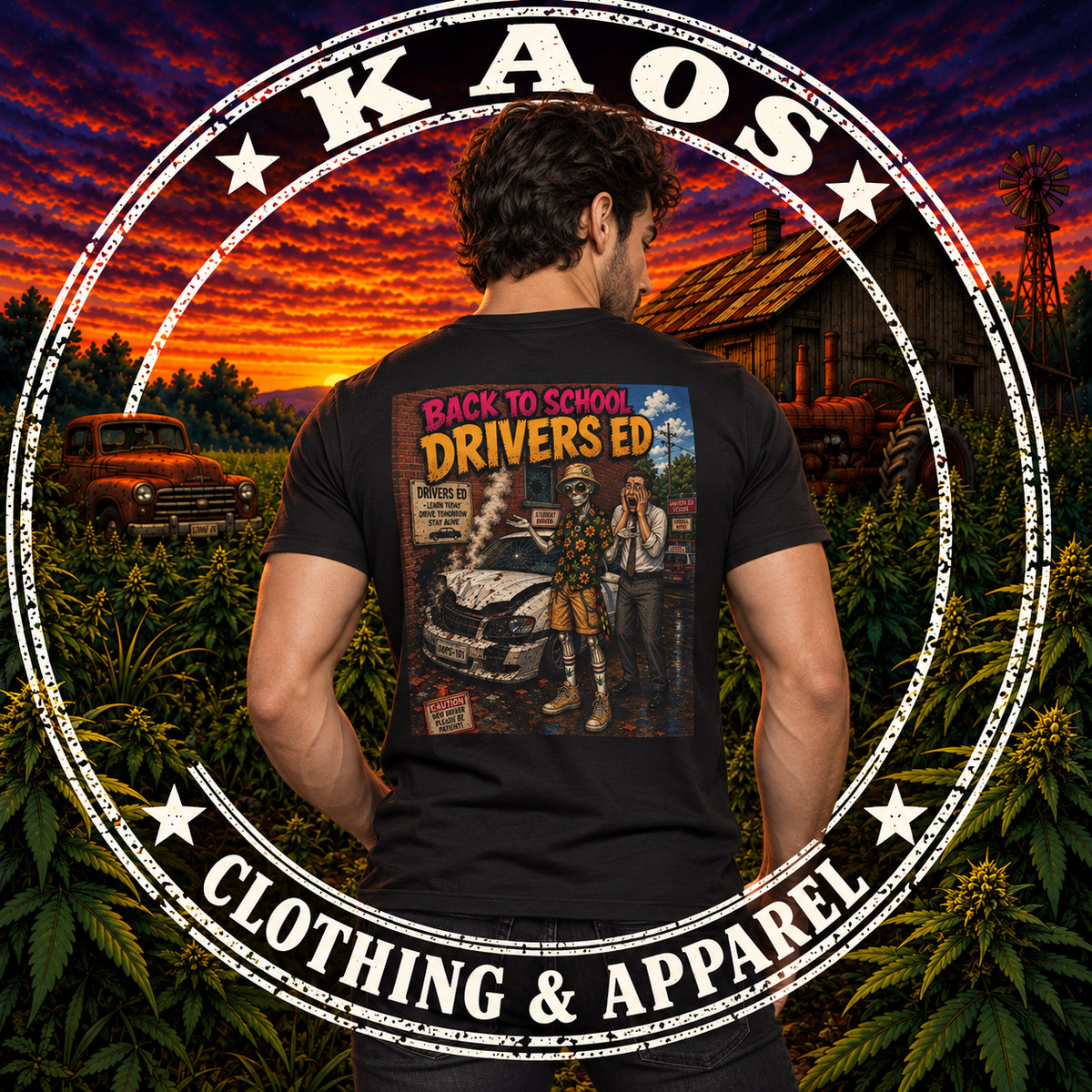 Smoke Drivers Ed - Back to School - Graphic T-Shirt Homegrown