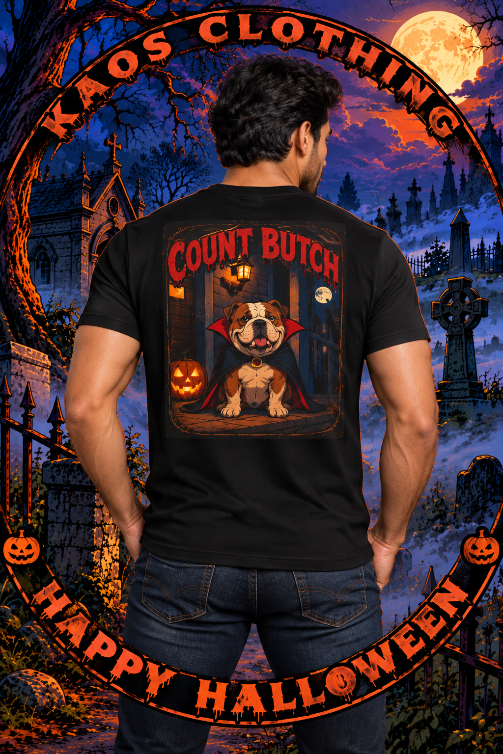 Count Butch Graphic T-Shirt - Kaos Halloween T-Shirt
