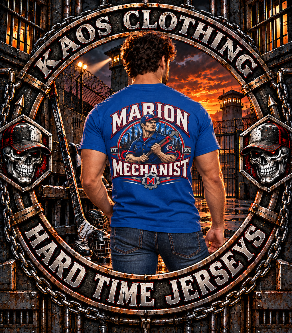 Marion Mechanist Baseball T-Shirt - Hard Time Jerseys Baseball