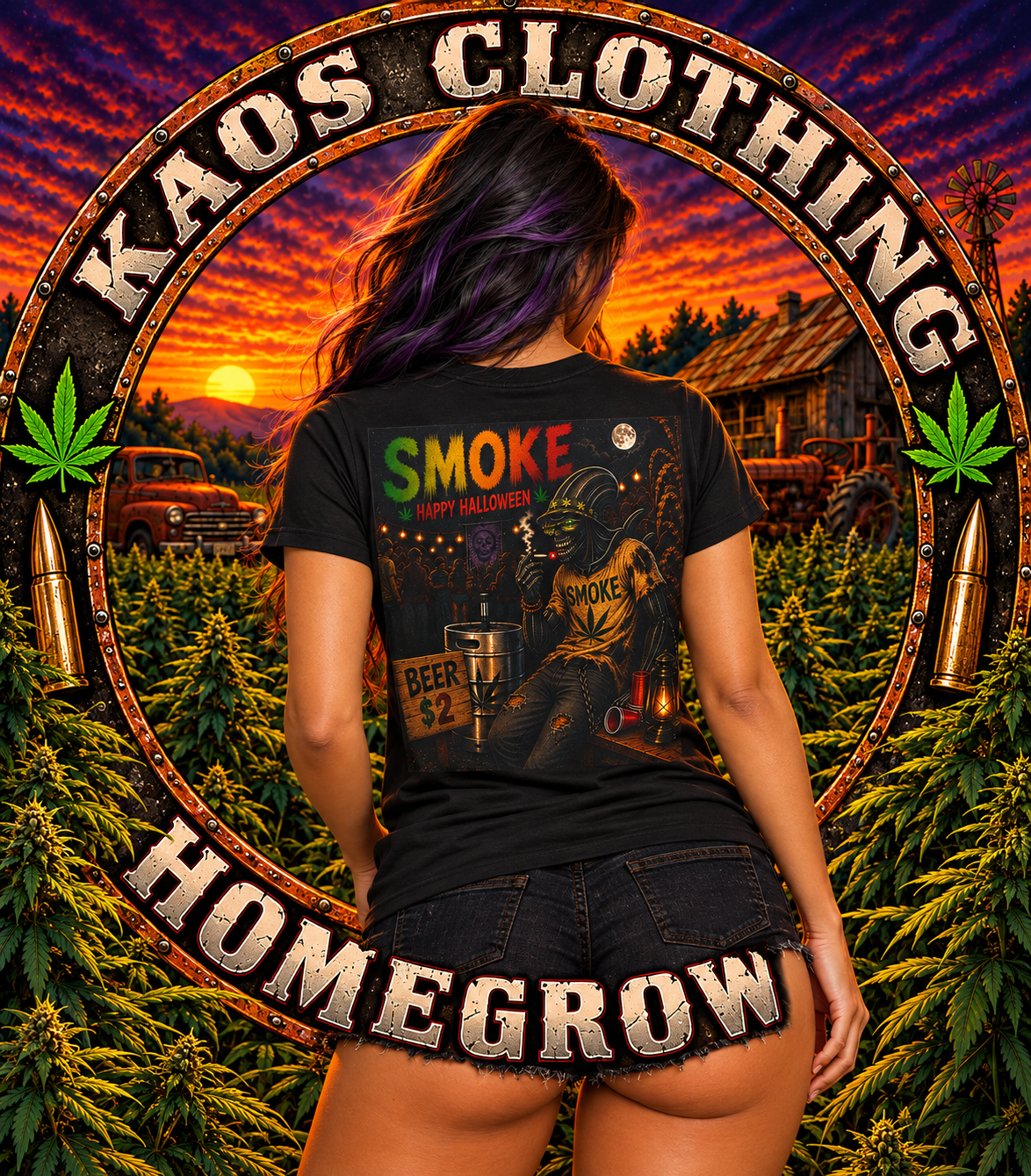 Smoke Xenomorph Vintage Homegrown T-Shirt — Homegrown gaphic T Shirt