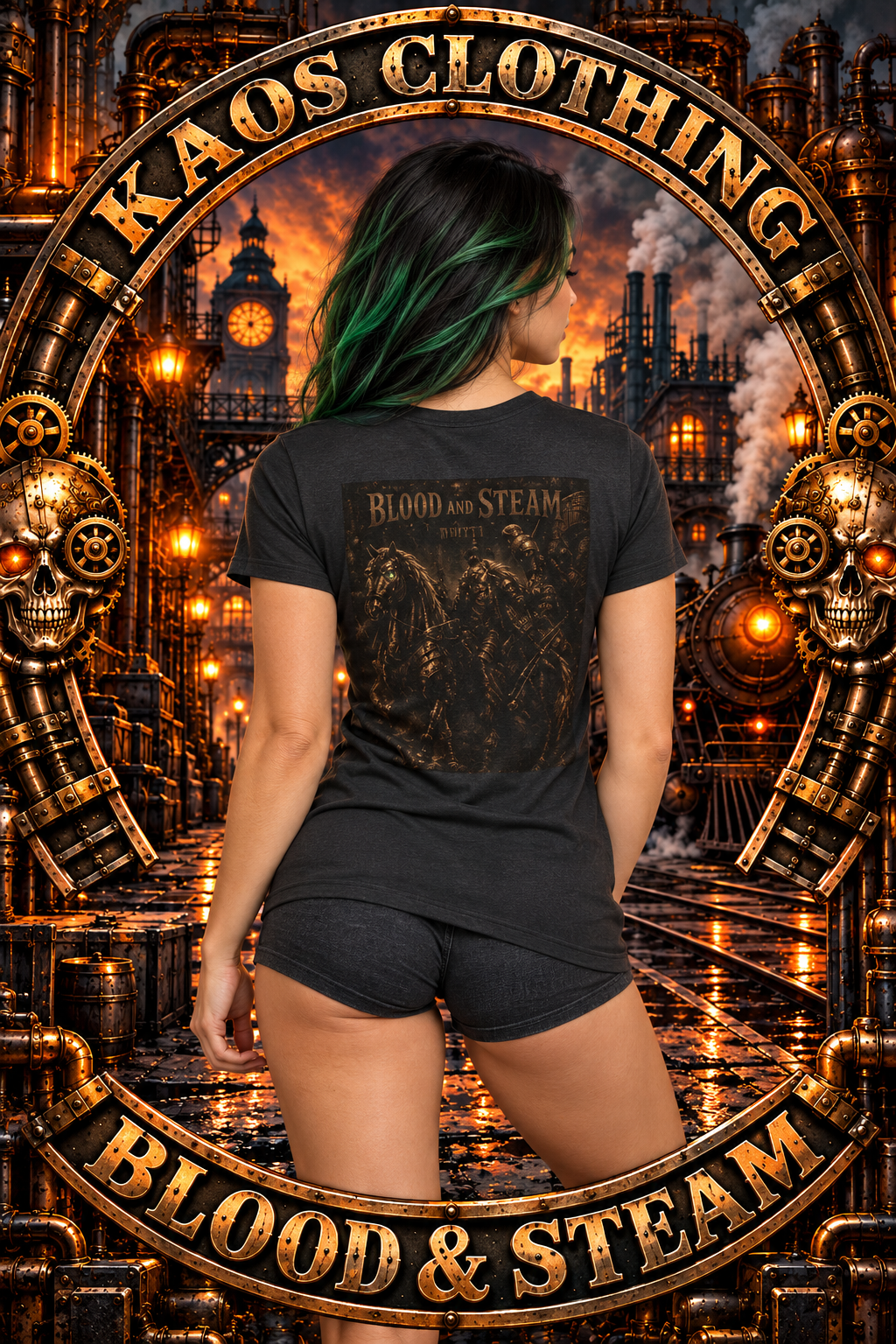 Whitey Steampunk Graphic T-Shirt - Blood & Steam