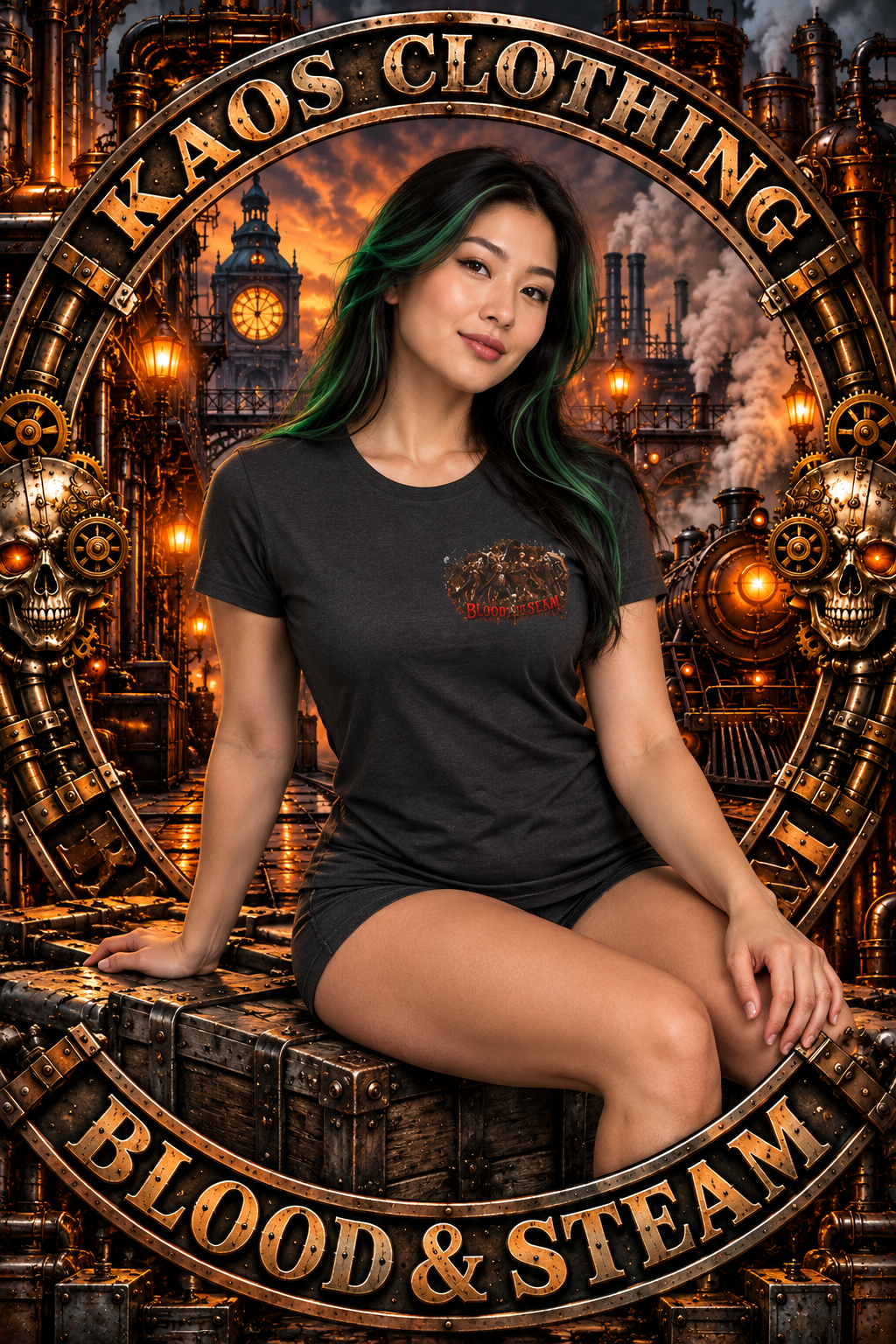 Whitey Steampunk Graphic T-Shirt - Blood & Steam