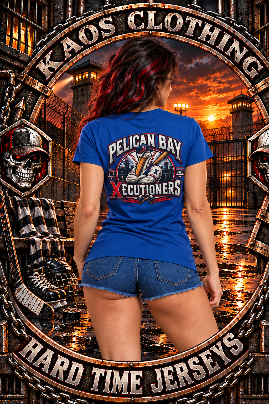 Pelican Bay Executioners Baseball T-Shirt — Hard Time Jerseys Baseball