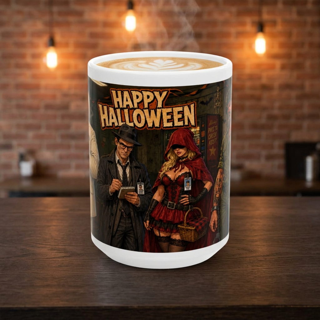 Mall Security Halloween Vintage Costume Party Scene (15oz)